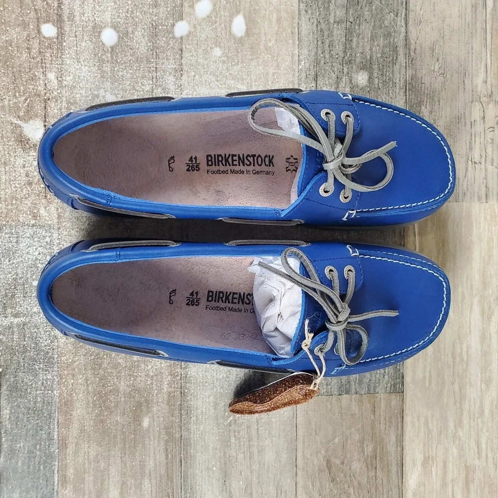 Birkenstock Tennessee Unisex Boat Shoes Mens 8 Womens 10 Leather Casual Sneakers